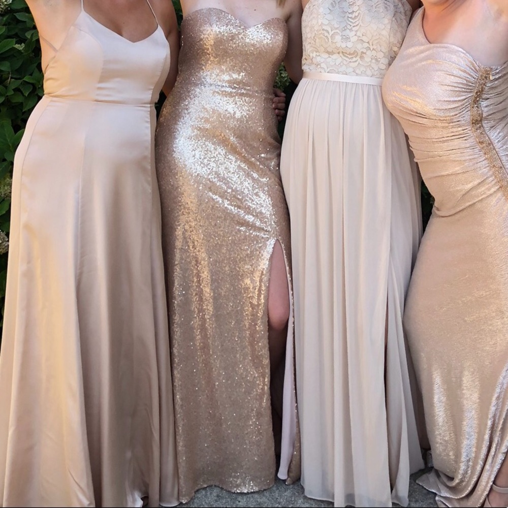 Strapless Sequin Formal Gown